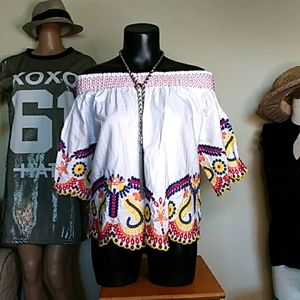 Romeo & Juliet couture off the shoulder top